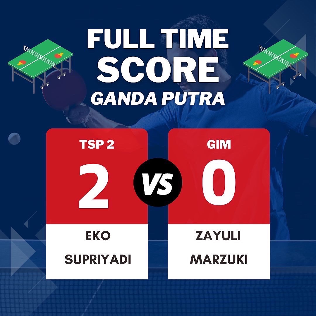 LiveReport Cabor Tenis Meja Putra Porseni Purnama Group 2022 – GIM vs TSP 2